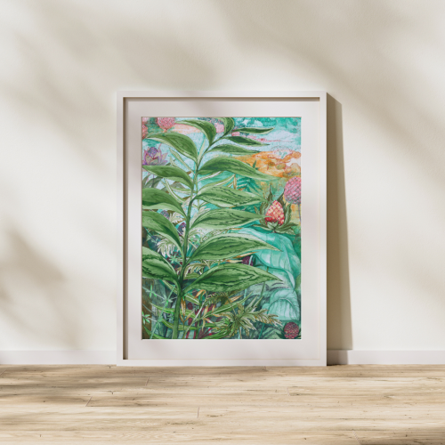 Dessin floral - gingembre arbre