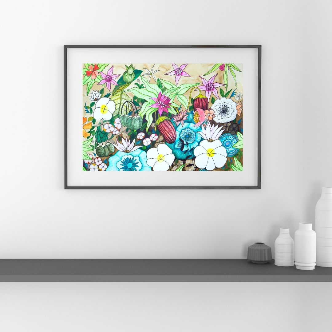 Dessin floral -Jardin sauvage - Original & Signé – Image 2