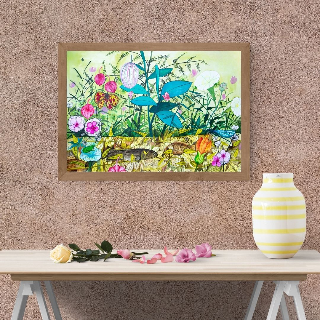Dessin floral -Jardin sauvage - Original & Signé – Image 3