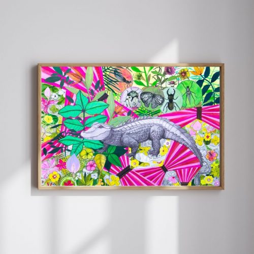 Dessin floral -Jardin sauvage - Original & Signé