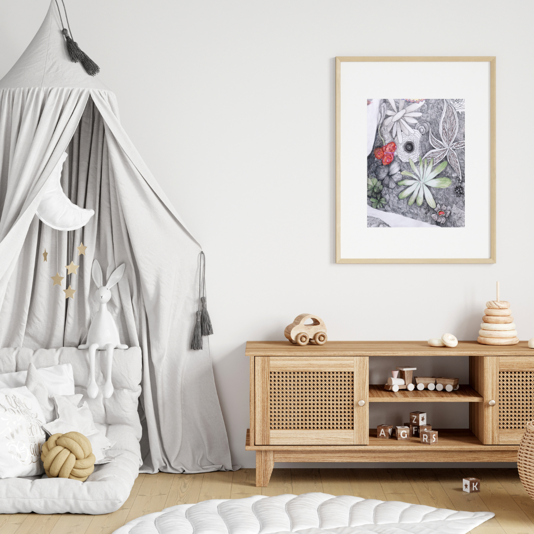 Dessin floral -Jardin sauvage -Tirage d'Art – Image 6